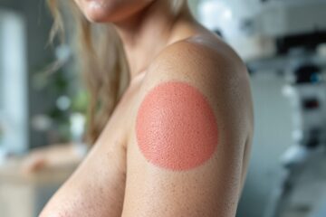 plaque rouge sur le corps